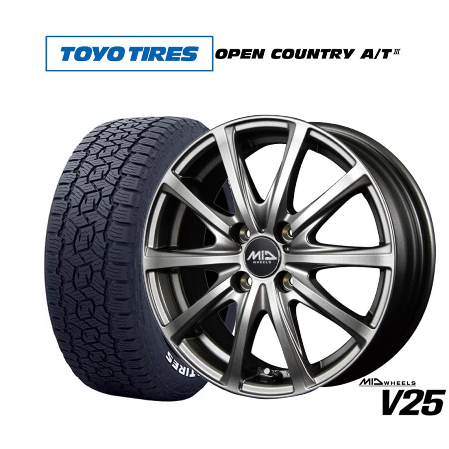 サマータイヤ ホイール4本セット MID ホイールズ V25 トーヨータイヤ
