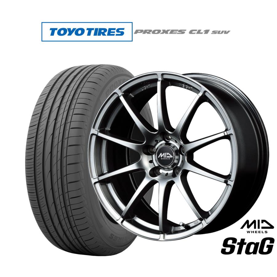 サマータイヤ ホイール4本セット MID ホイールズ スタッグ トーヨー