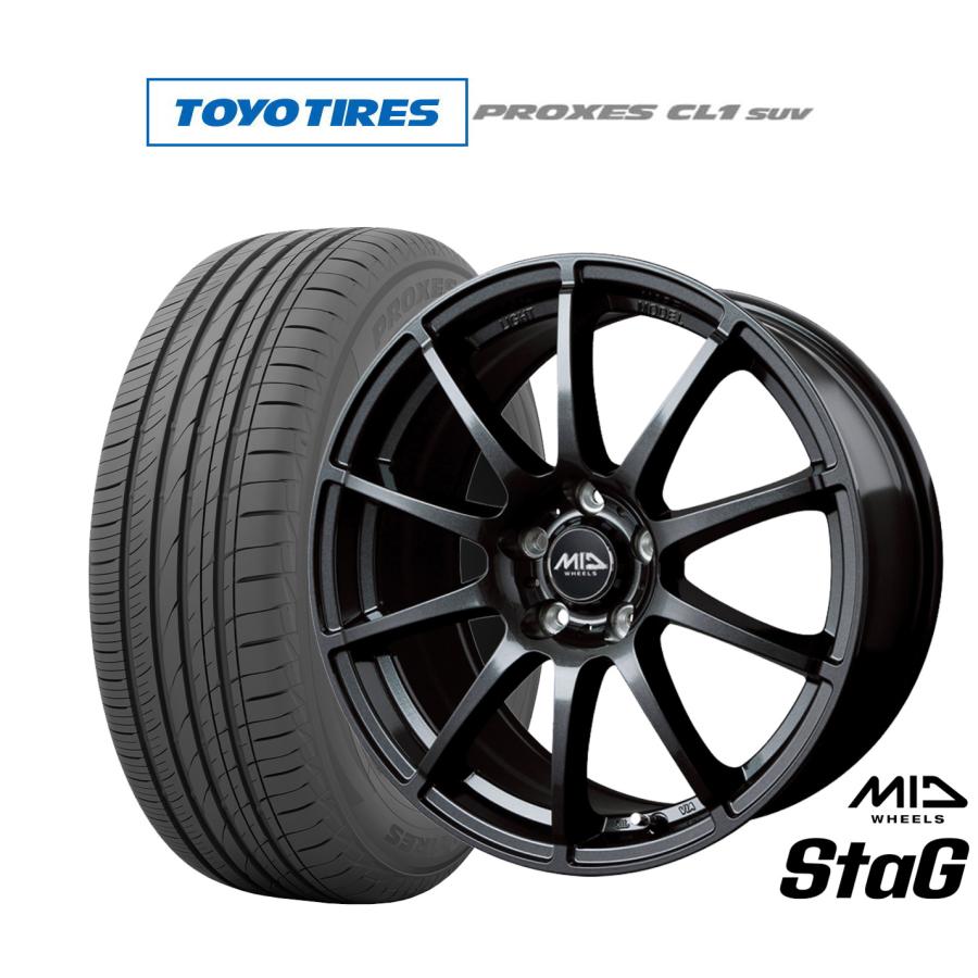 サマータイヤ ホイール4本セット MID ホイールズ スタッグ トーヨー 