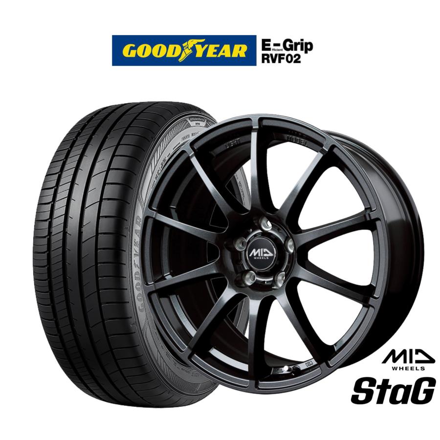 サマータイヤ ホイール4本セット MID ホイールズ スタッグ 