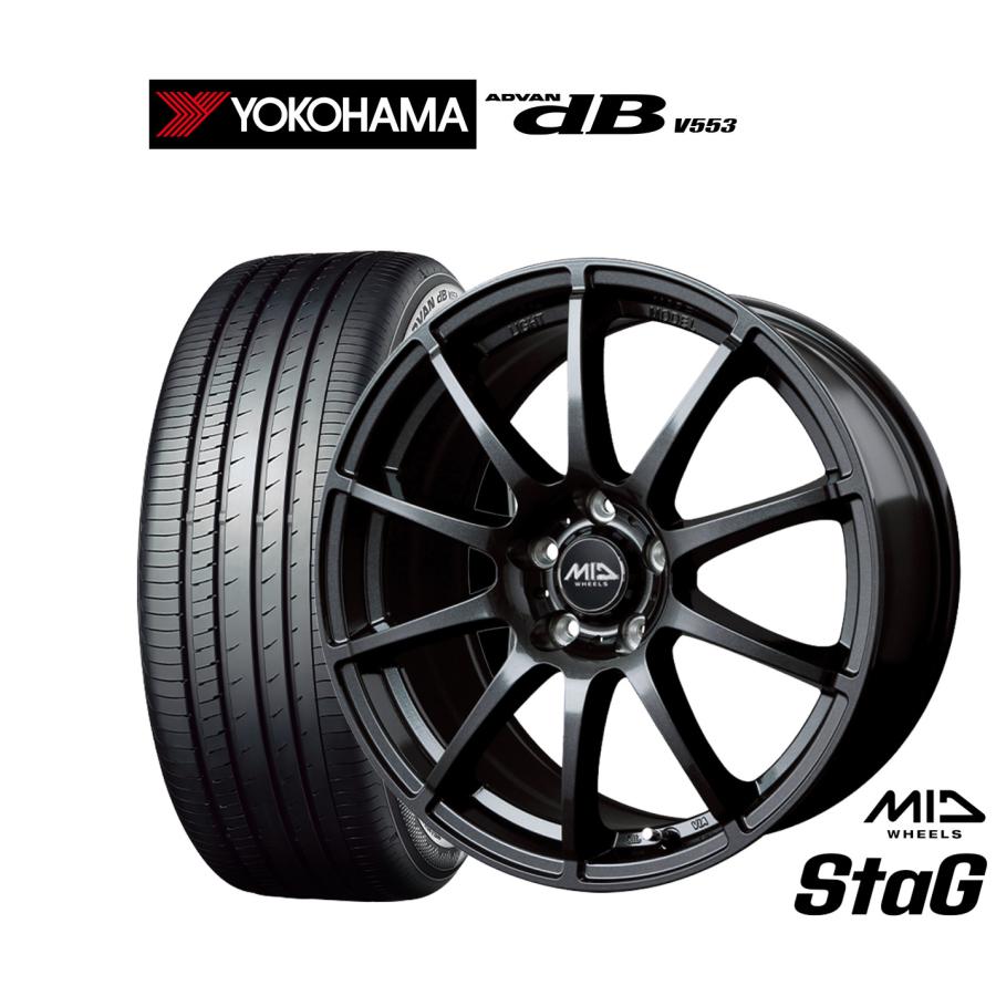 サマータイヤ ホイール4本セット MID ホイールズ スタッグ ヨコハマ 