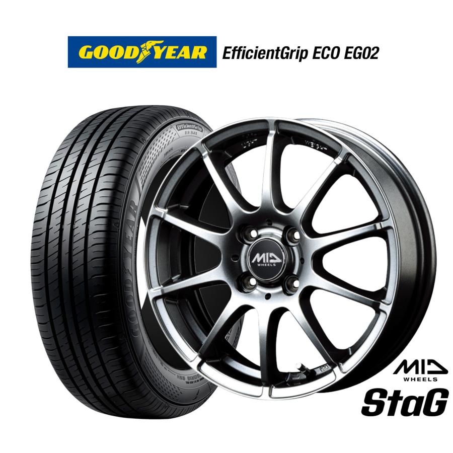 サマータイヤ ホイール4本セット MID ホイールズ スタッグ 