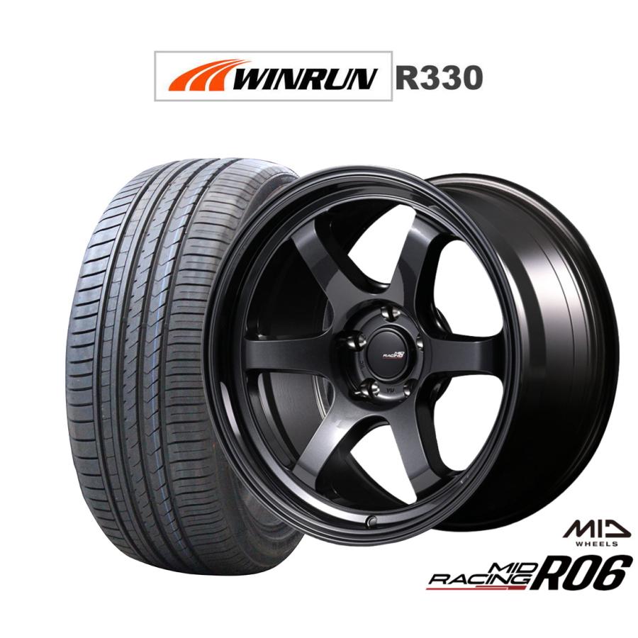 15インチ タイヤ 4本セット サマータイヤ ホイール4本セット MID レーシング R06 WINRUN