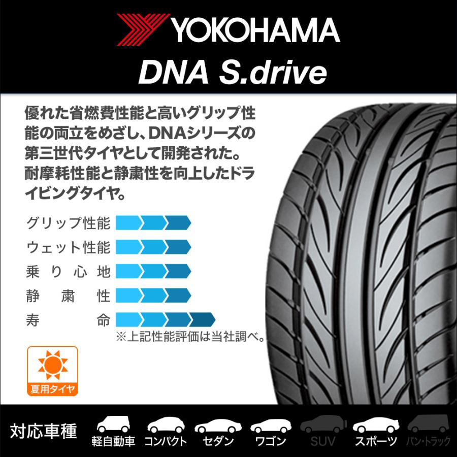 サマータイヤ ホイール4本セット ワーク エモーション T7R ヨコハマ DNA S.drive ドライブ (ES03/ES03N) 165/40R16｜carport-maluzen｜02