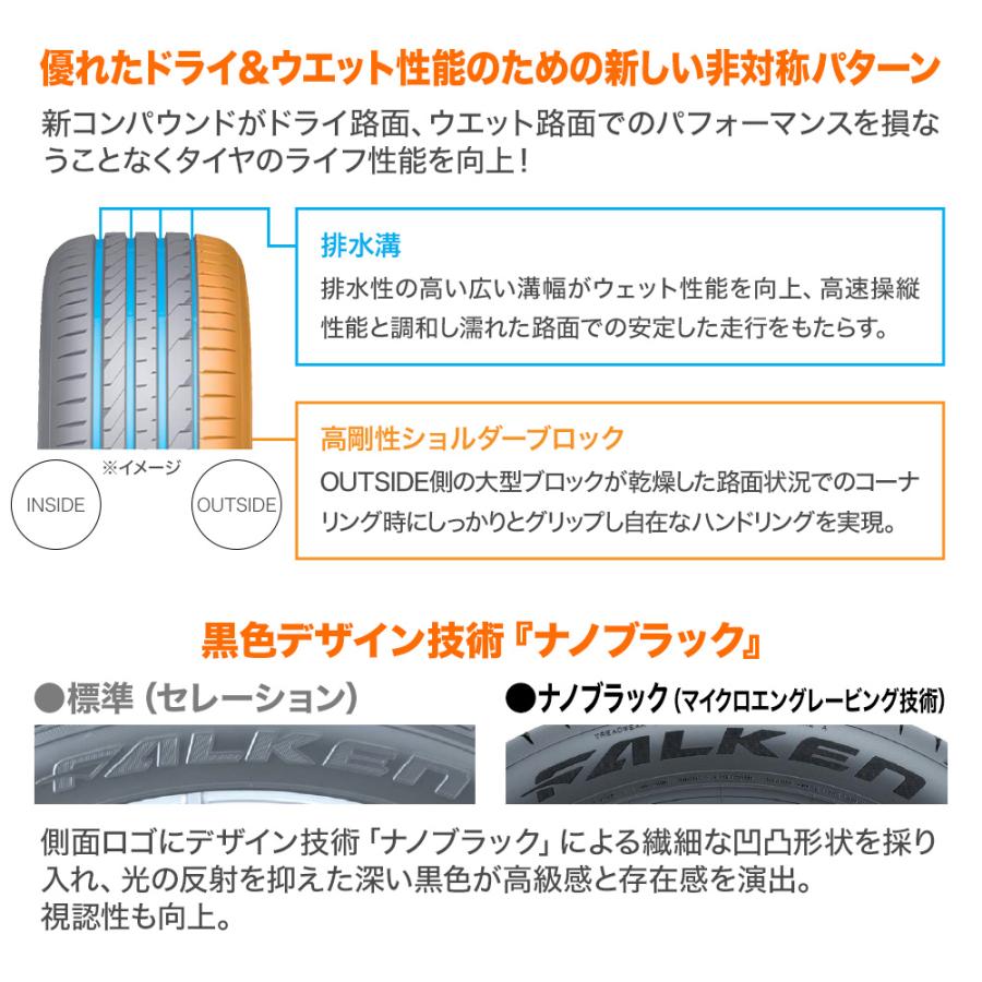 サマータイヤ ホイール4本セット エンケイ PF05 ファルケン AZENIS アゼニス FK520L 235/35R19_2