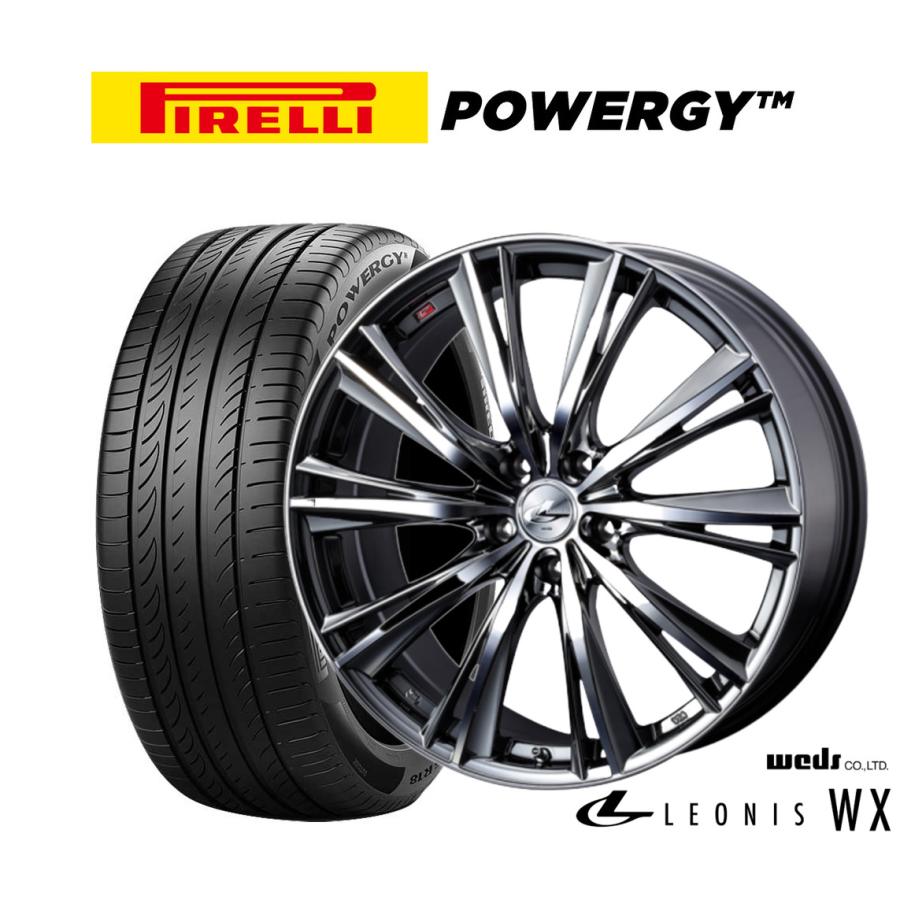 weds LEONIS + PIRLLI POWRGY 215/55R17 ４本 WEDS（ウェッズ） サマータイヤ ホイール4本セット レオニス WX ピレリ