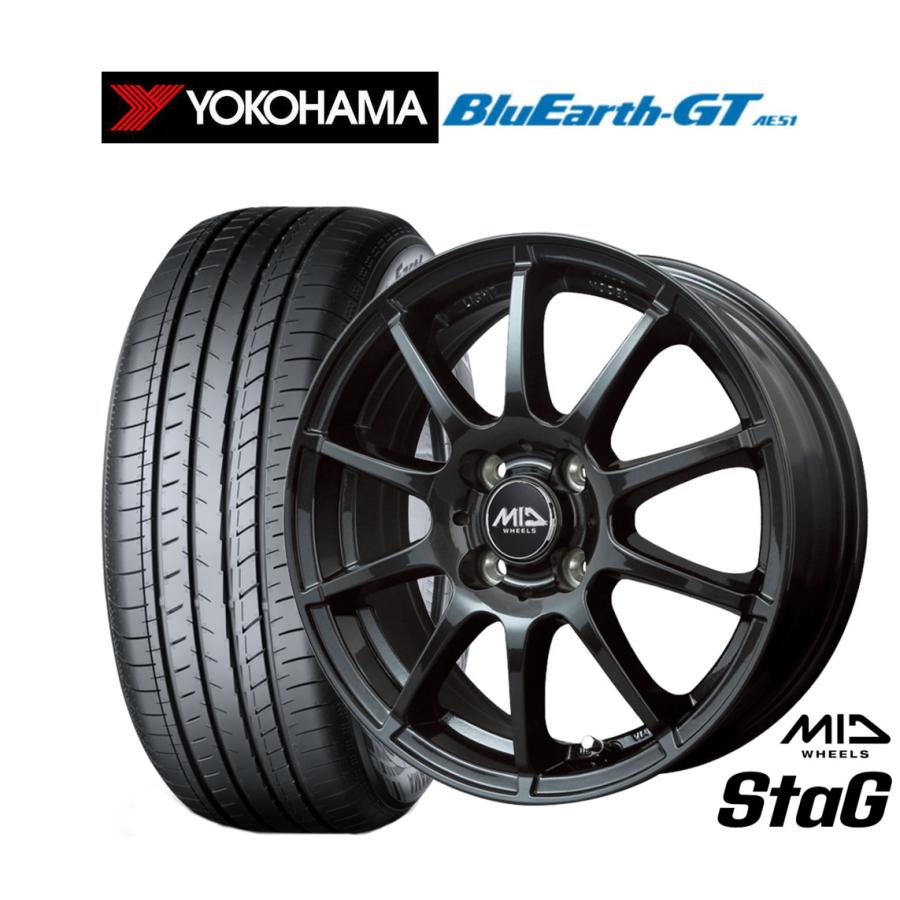 サマータイヤ ホイール4本セット MID ホイールズ スタッグ ヨコハマ 