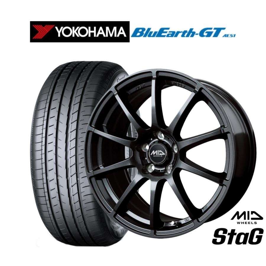 サマータイヤ ホイール4本セット MID ホイールズ スタッグ ヨコハマ 