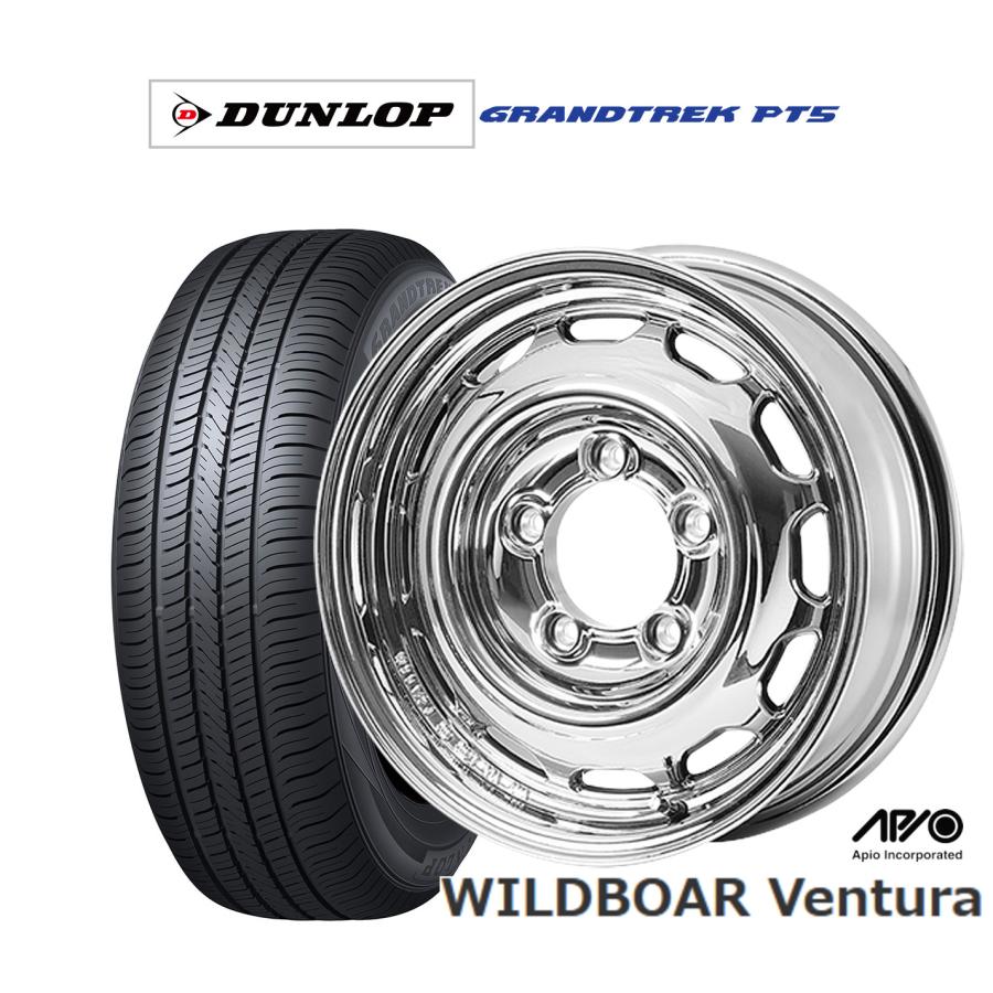 DUNLOP GRANDTREK PT2 225/70R16 16インチ 夏タイヤ 4本 エスクード ボルボ XC90等 (TG315) クレジットカード QR決済可能 サマータイヤ ホイール4本セット アピオ WILDBOAR ワイルドボア
