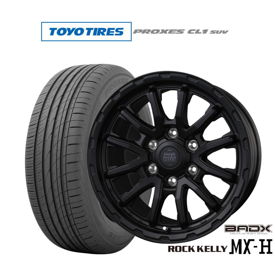 サマータイヤ ホイール4本セット BADX ロックケリー ROCK KELLY MX-H