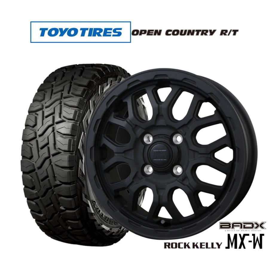オフロードタイヤ ホイール4本セット BADX ロックケリー ROCK KELLY MX