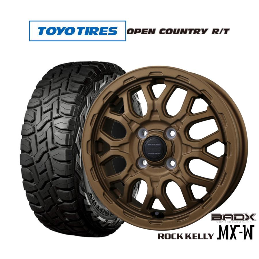 オフロードタイヤ ホイール4本セット BADX ロックケリー ROCK KELLY MX 