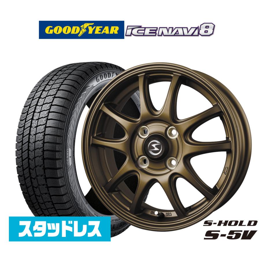 2025年製】スタッドレスタイヤ ホイール4本セット BADX エスホールド S