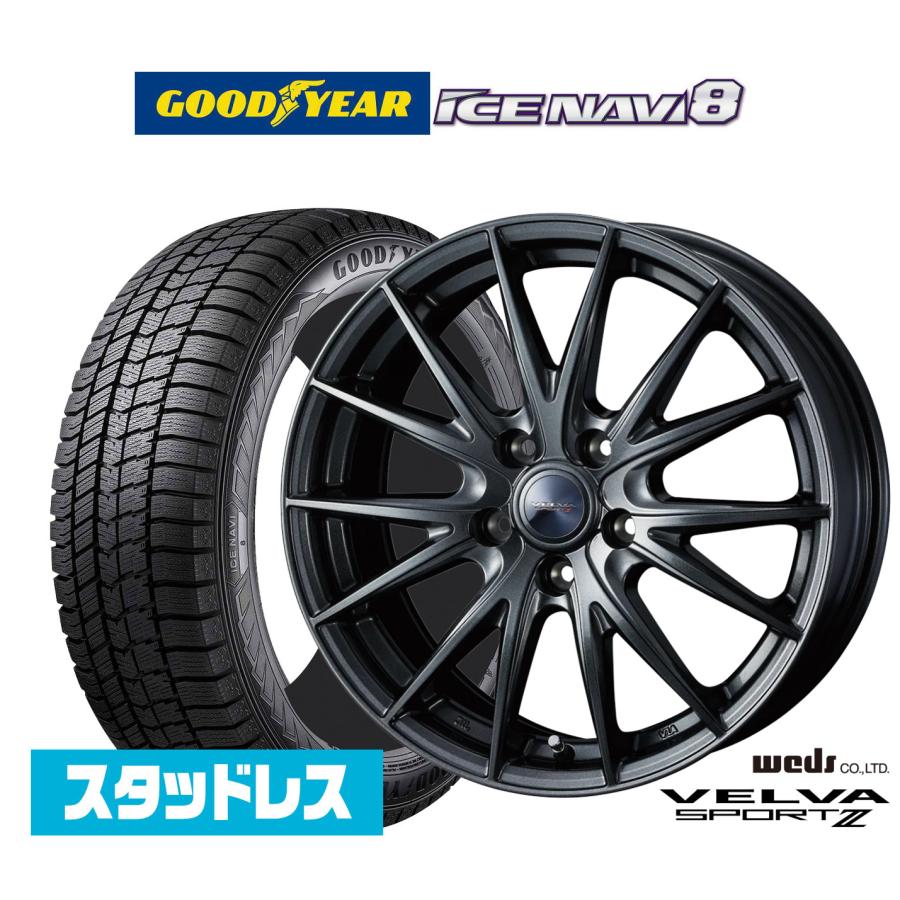 スタッドレスタイヤ 4本セット ウェッズ ヴェルヴァ SPORTII WEDS（ウェッズ） 【2025年製】スタッドレスタイヤ ホイール4本セット