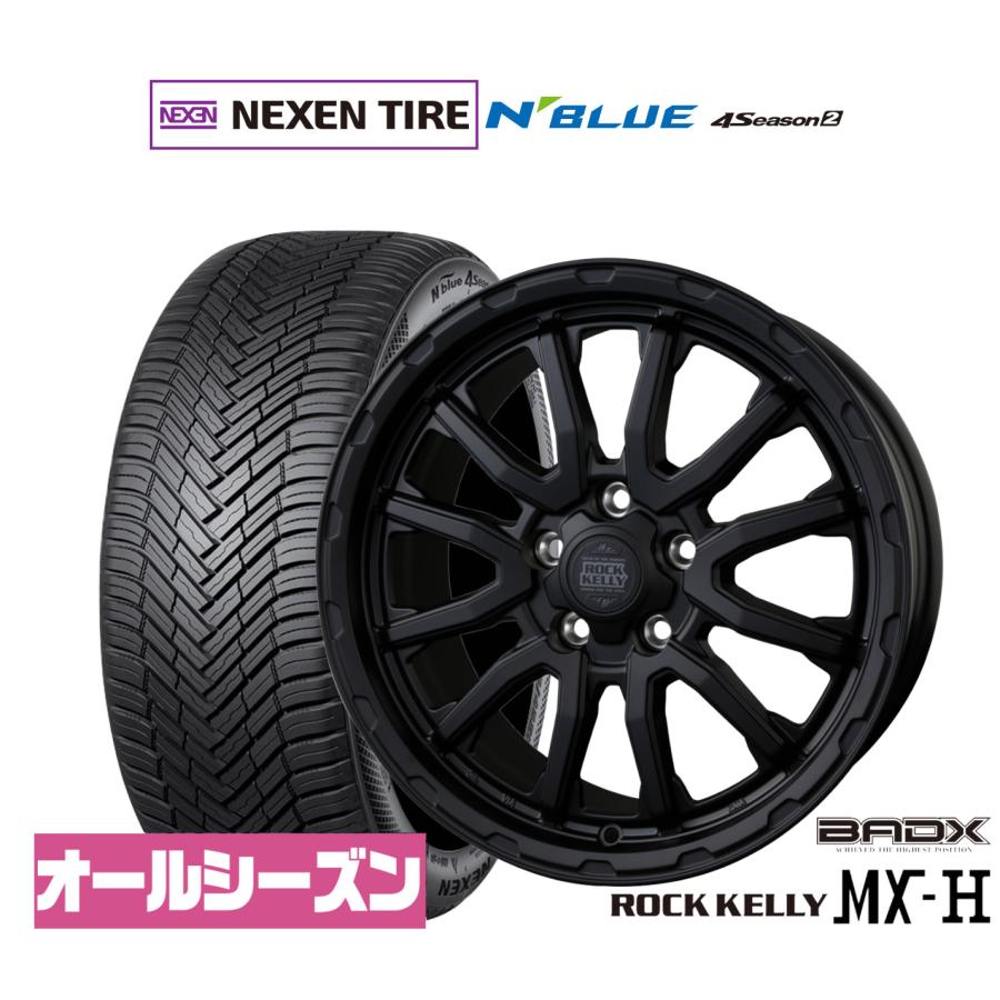 サマータイヤ ホイール4本セット BADX ロックケリー ROCK KELLY MX-H
