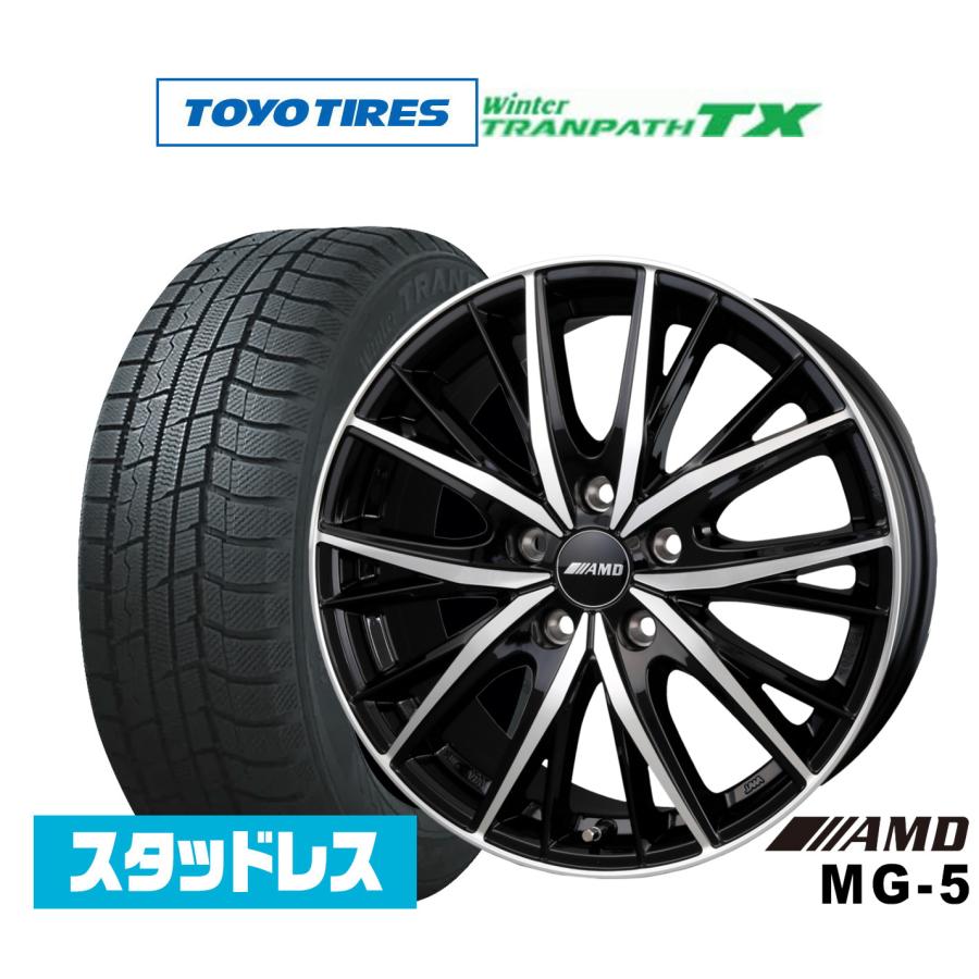 2024年製】スタッドレスタイヤ ホイール4本セット BADX AMD MG-5