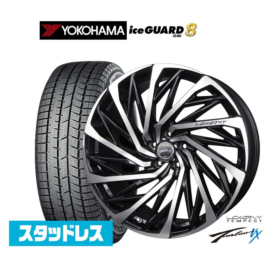 ロクサーニ　タルカス18インチYOKOHAMA スタッドレスセット ロクサーニ スタッドレスタイヤ ホイール4本セット BADX テンペスト
