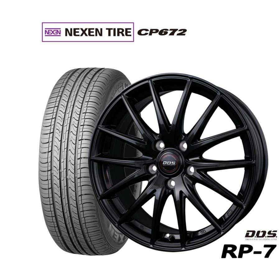 アルミホイール＋夏タイヤ サマータイヤ ホイール4本セット BADX D,O,S(DOS) RP-7 NEXEN ネクセン