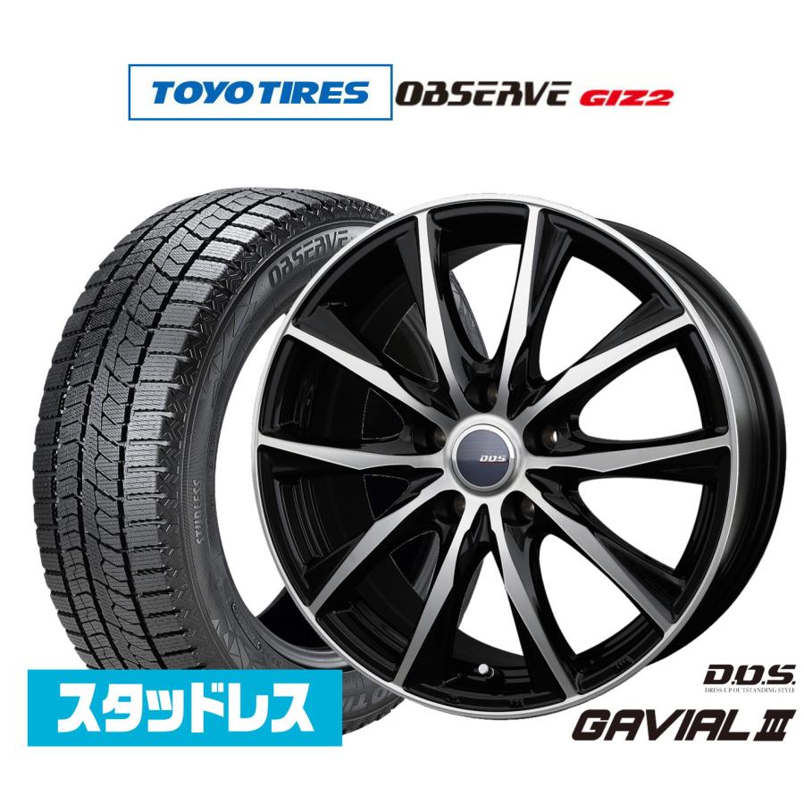 Ｄ.Ｏ.Ｓホイール・スタッドレスタイヤ・１４インチ　№１３６ スタッドレスタイヤ ホイール4本セット BADX D,O,S(DOS) ガビアルIII