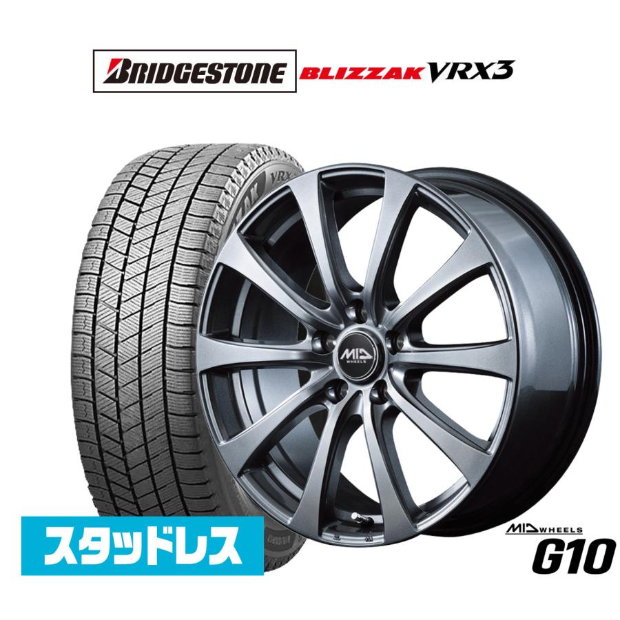 スタッドレスタイヤ ホイール4本セット MID ホイールズ G10 