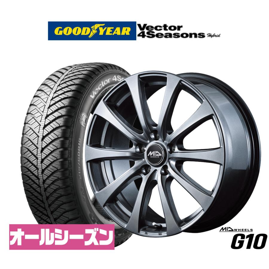 サマータイヤ ホイール4本セット MID ホイールズ G10 グッドイヤー