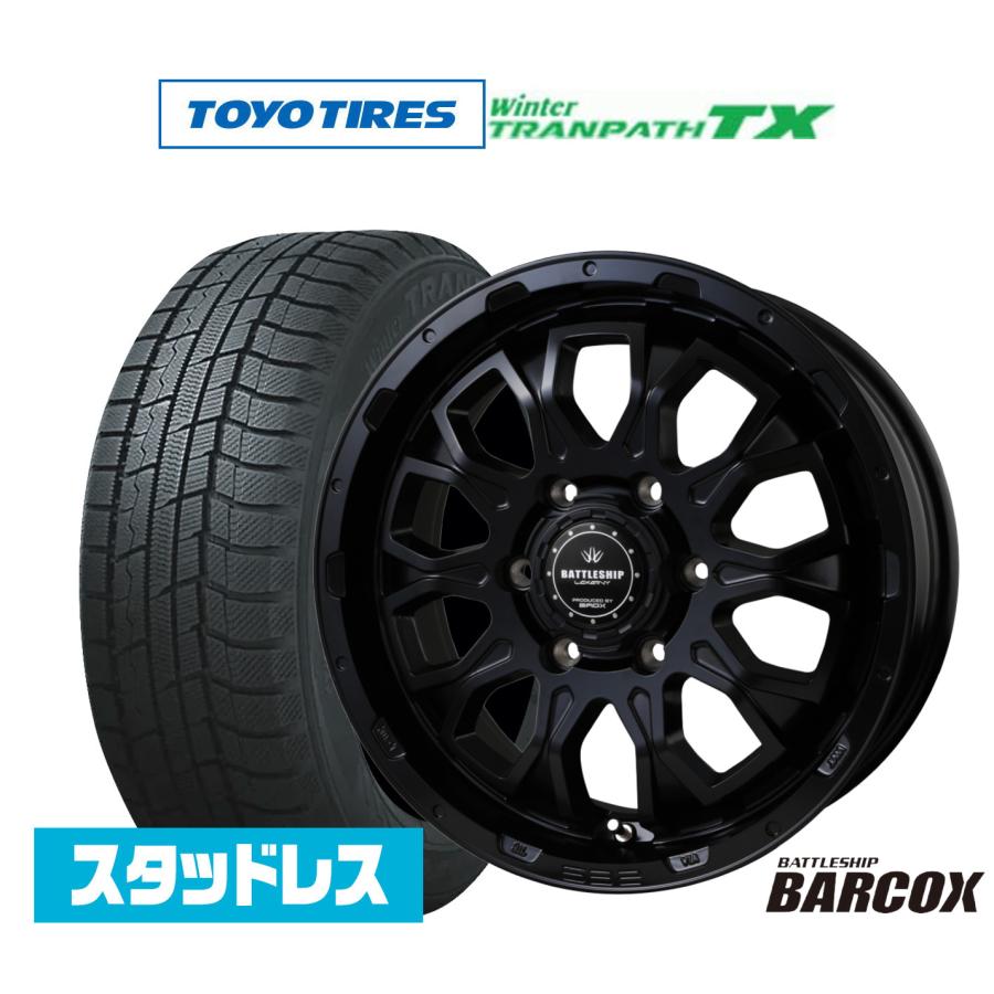 ロクサーニ スタッドレスタイヤ ホイール4本セット BADX バトルシップ 