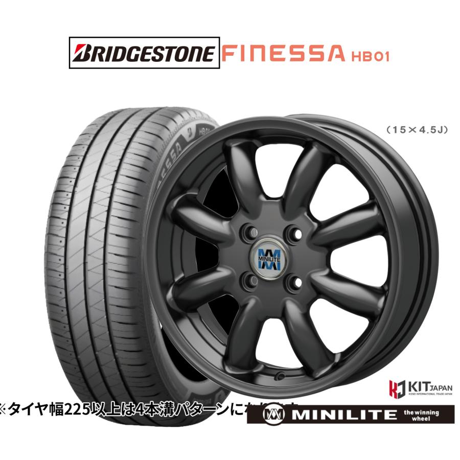 サマータイヤ ホイール4本セット ミニライト ブリヂストン FINESSA