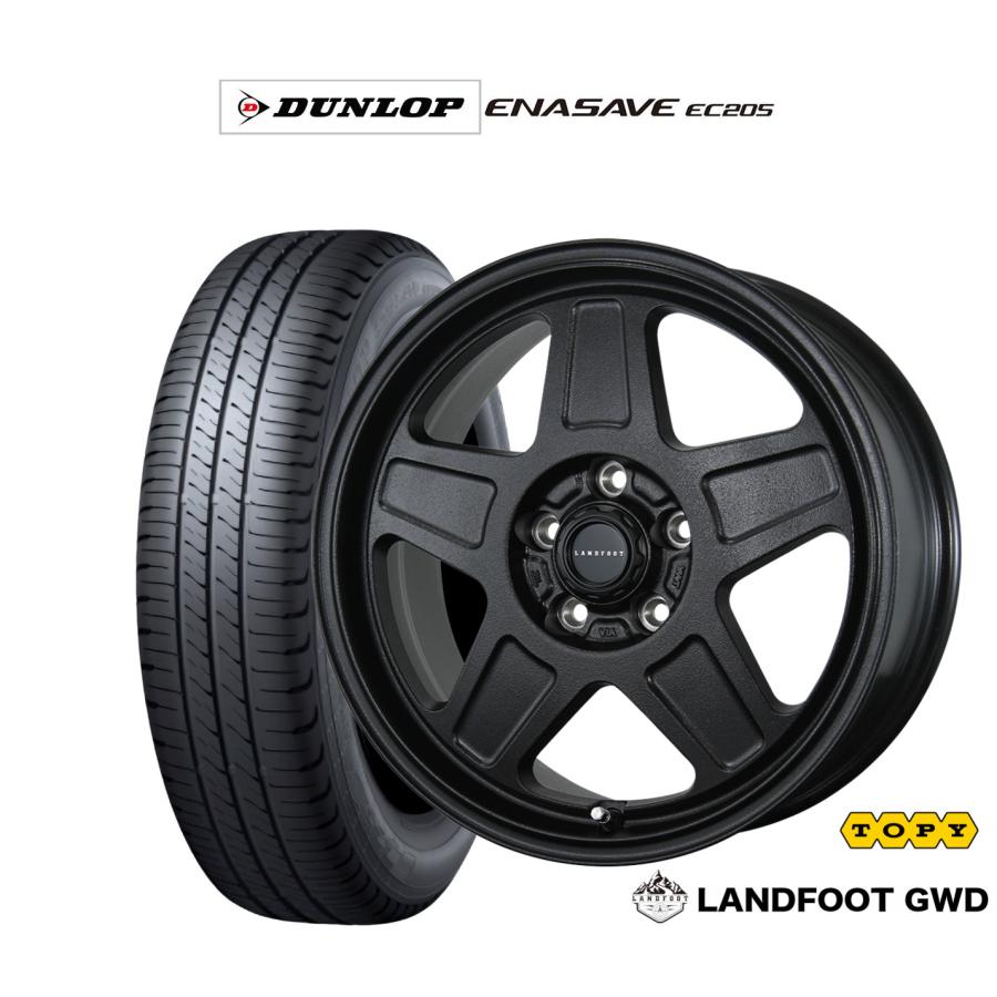 サマータイヤ ホイール4本セット トピー ランドフット GWD ダンロップ 
