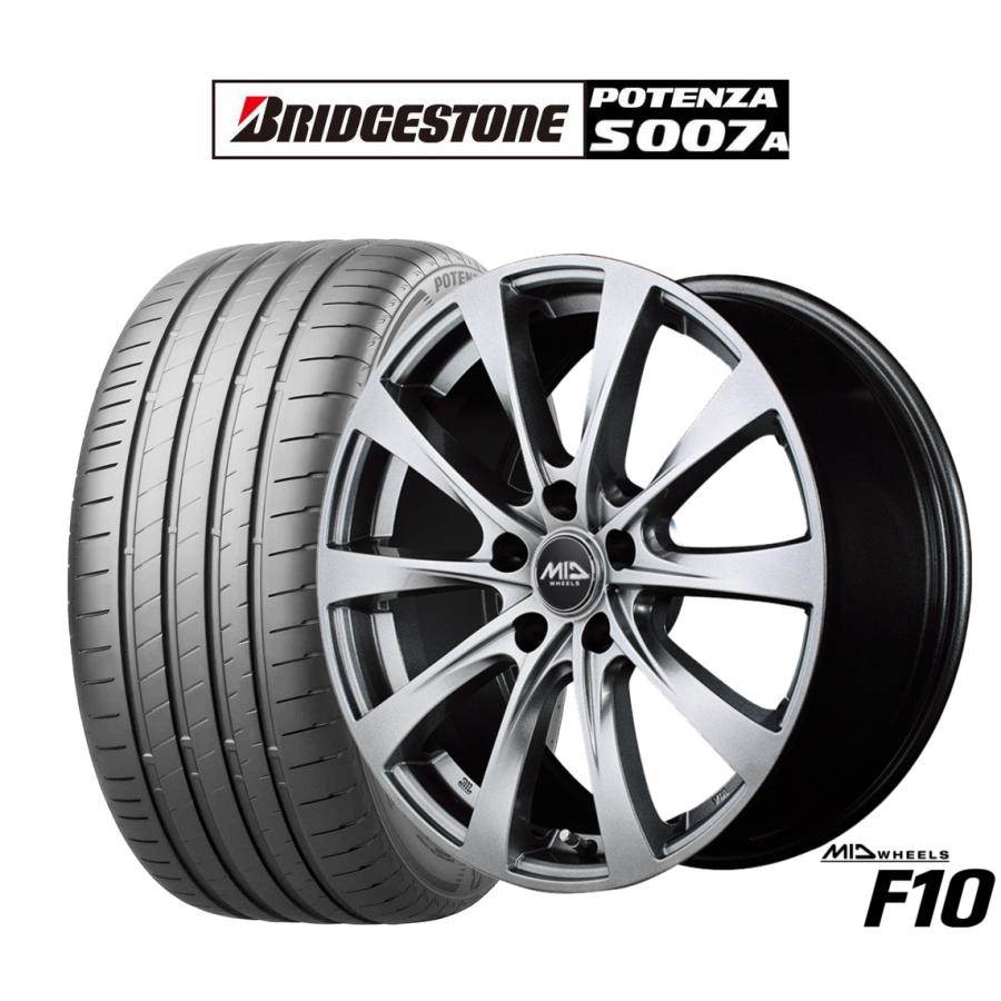 サマータイヤ ホイール4本セット MID ホイールズ F10 ブリヂストン 