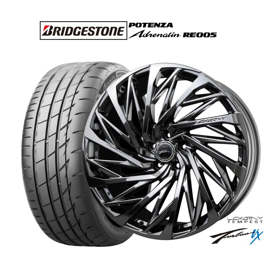 No.963　BADX　LOXARNY　ロクサーニ　テンペスト　17インチホイール　4穴　17×7JJ　4本セット　タイヤ2本付 BADX LOXARNY TEMPEST TURBINE VX｜ロクサーニ テンペストタービンVX