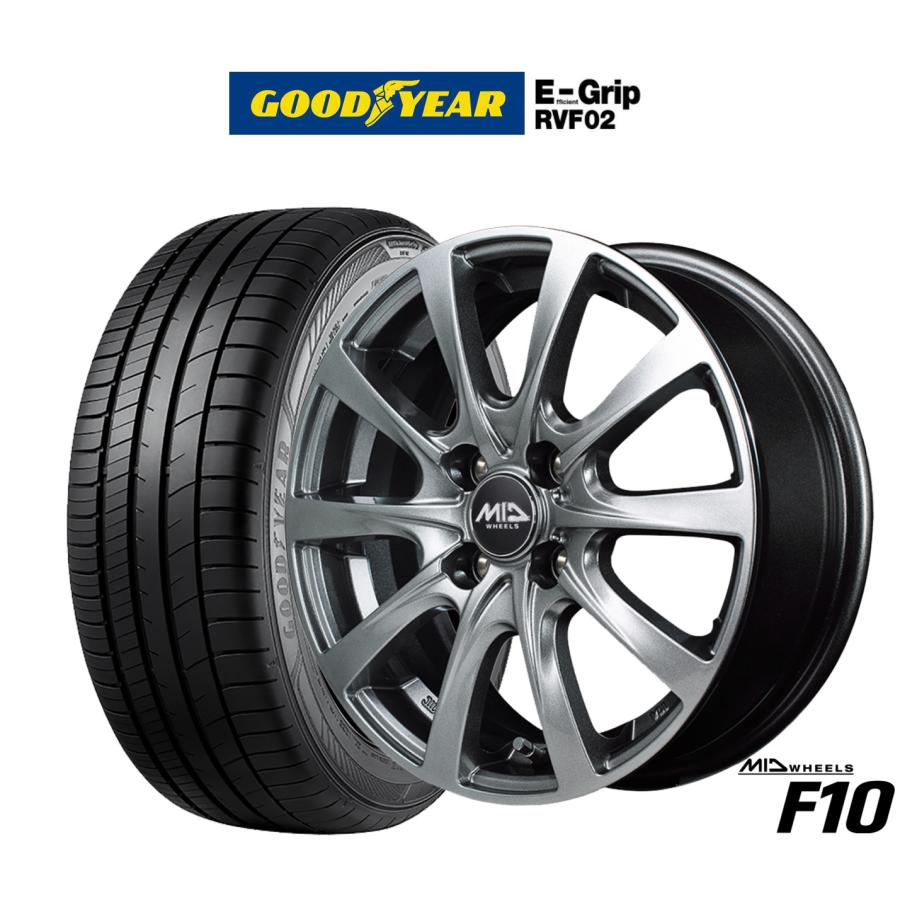 サマータイヤ ホイール4本セット MID ホイールズ F10 グッドイヤー 