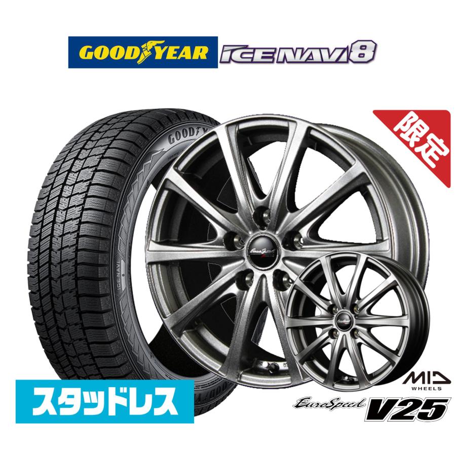 2025年製】スタッドレスタイヤ ホイール4本セット MID ユーロスピード 