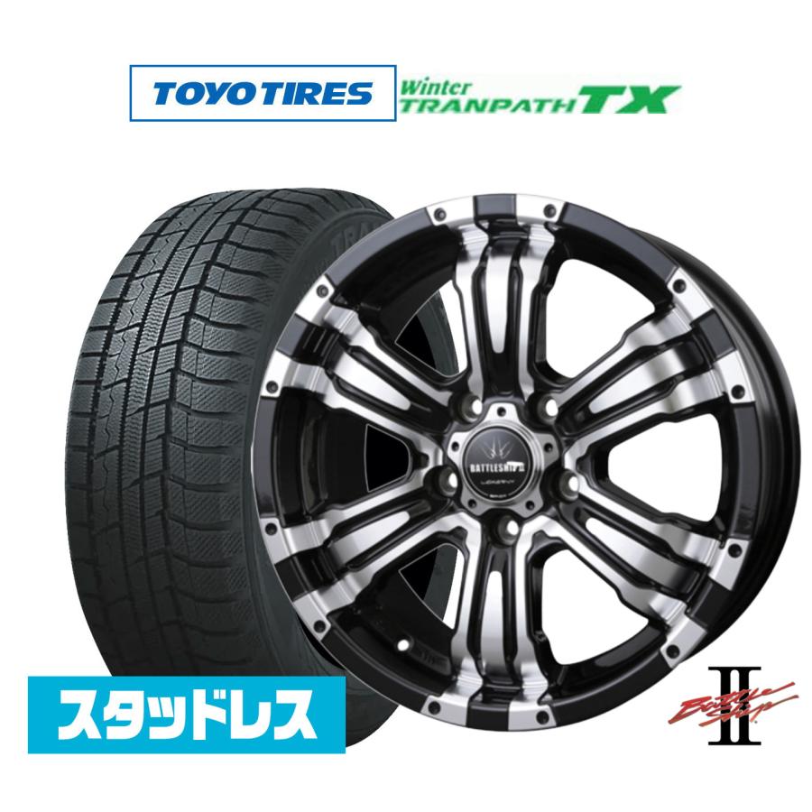 ロクサーニ スタッドレスタイヤ ホイール4本セット BADX バトルシップ