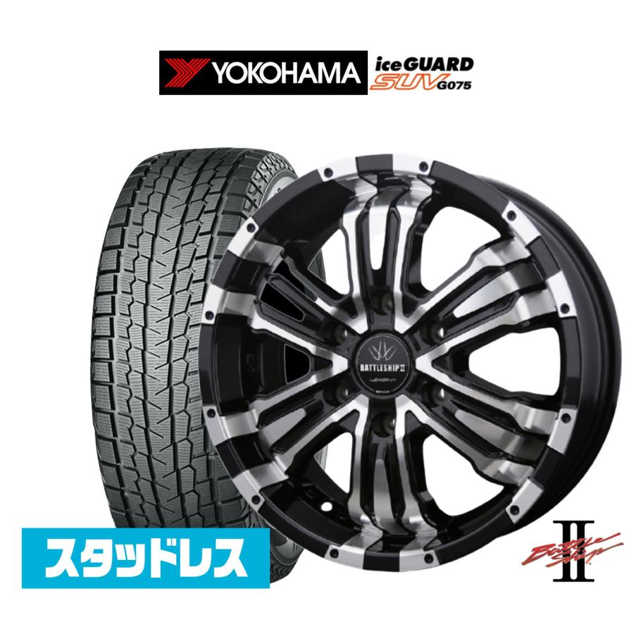 ハイエース　スタッドレスタイヤ　バトルシップⅡ 215/65R16 ロクサーニ スタッドレスタイヤ ホイール4本セット BADX バトルシップ