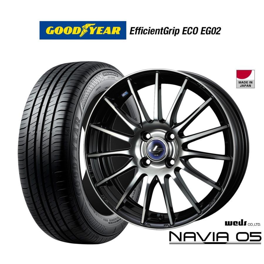 WEDS（ウェッズ） サマータイヤ ホイール4本セット レオニス ナヴィア05 グッドイヤー エフィシエント グリップ エコ EG02 185 ...