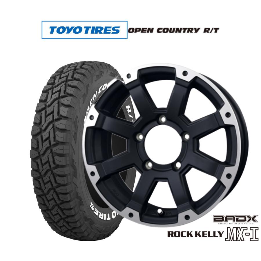 サマータイヤ ホイール4本セット BADX ロックケリー ROCK KELLY MX-I(ジムニー) トーヨータイヤ オープンカントリー R/T  185/85R16 :set-5160038:カーポートマルゼン - 通販 - Yahoo!ショッピング