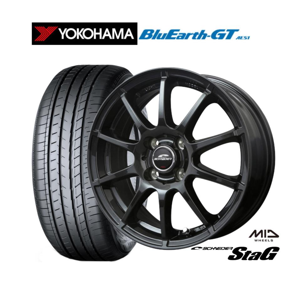 シュナイダー サマータイヤ ホイール4本セット MID スタッグ ヨコハマ 