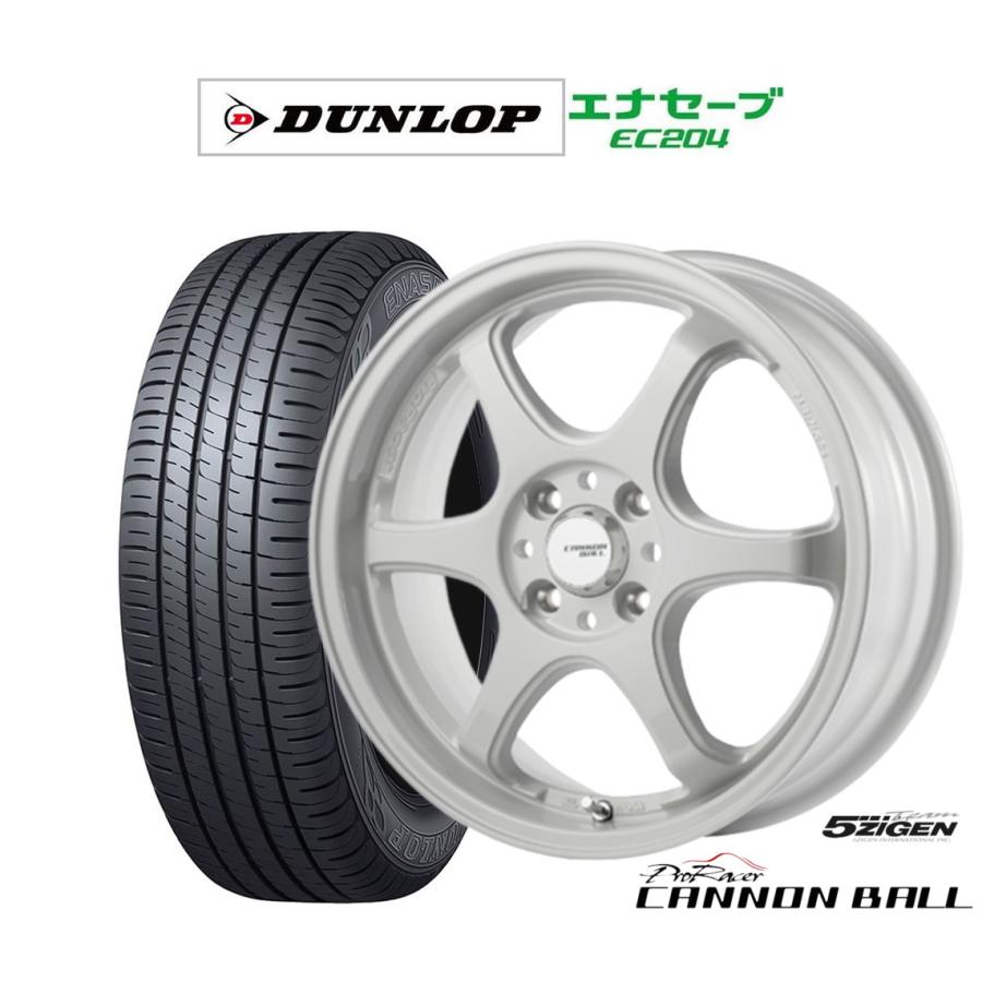 サマータイヤ ホイール4本セット 5ZIGEN ゴジゲン プロレーサー キャノンボール ダンロップ ENASAVE エナセーブ EC204 195/60R16