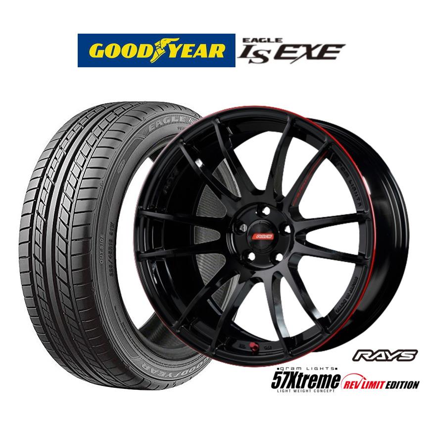 サマータイヤ ホイール4本セット レイズ グラムライツ 57 エクストリーム REV LIMIT EDITION グッドイヤー イーグル LS