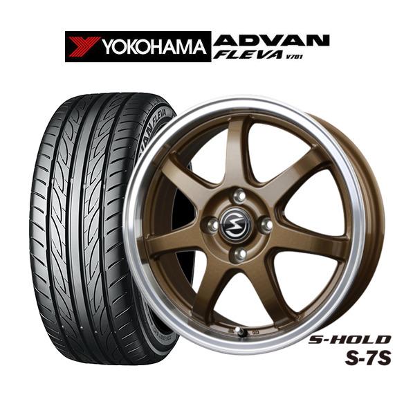 サマータイヤ ホイール4本セット BADX エスホールド S-7S ヨコハマ  