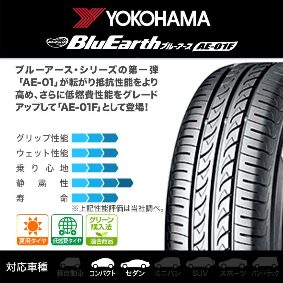 サマータイヤ ホイール4本セット ホットスタッフ ヴァーレン W05 ヨコハマ BluEarth ブルーアース (AE-01F) 175/65R15｜carport-maluzen｜02