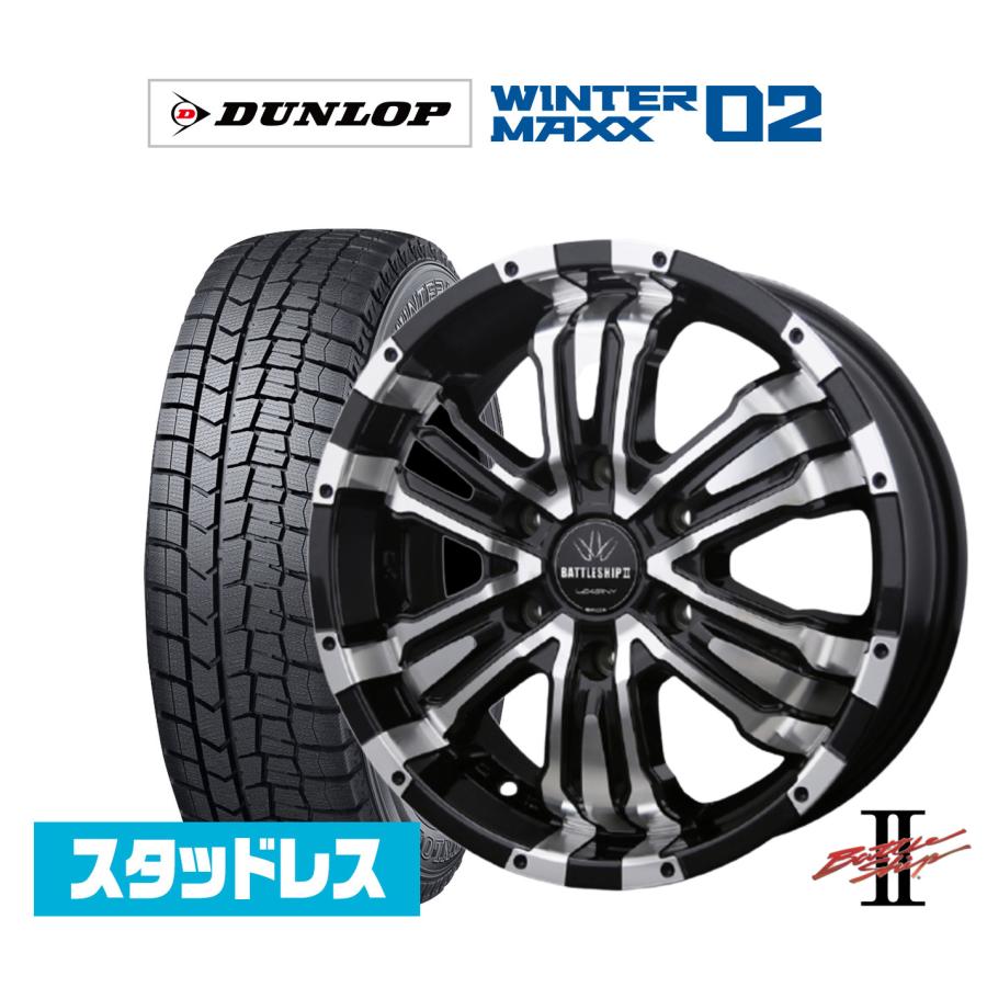 ロクサーニ スタッドレスタイヤ ホイール4本セット BADX バトルシップ 