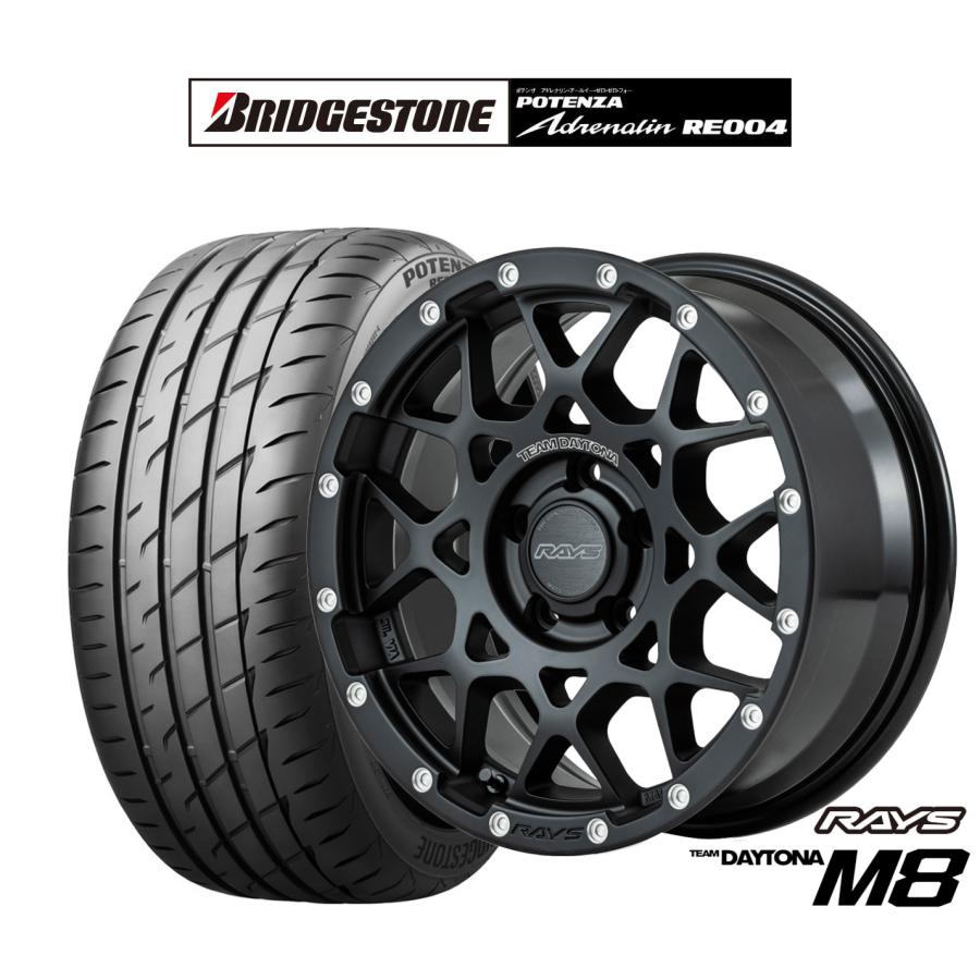 30 Offrgl サマータイヤ ホイール4本セット レイズ チームデイトナ M8 ブリヂストン Potenza ポテンザ Adrenalin アドレナリン Re004 195 50r16 日本正規品取扱店 車 バイク 自転車 自動車 Hotelkenti Ci