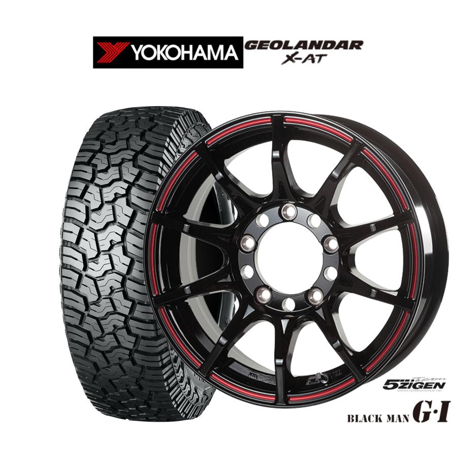 サマータイヤ ホイール4本セット 5ZIGEN ゴジゲン ブラックマン ジーアイ ヨコハマ GEOLANDAR ジオランダー X-AT (G016) 195/80R16