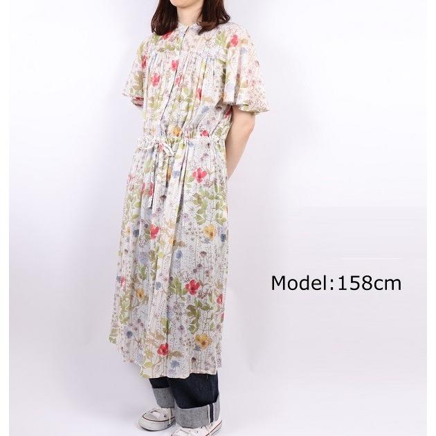 Crespi クレスピ リバティ Liberty Irma ワンピース 袖付き スカート プリーツ 花柄 シフォン ターコイズ ロング 104 1018 Crespi Carre 通販 Yahoo ショッピング