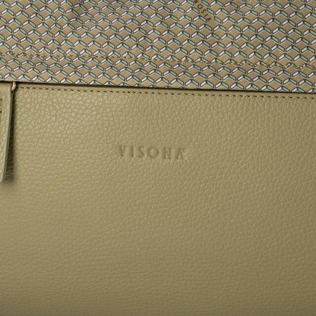 プリニオ ヴィソナ PLINIO VISONA ジオメトリックパターン PVCトートバッグ 幾何学模様 モダン インナーポーチ 軽量 A4?大容量の画像