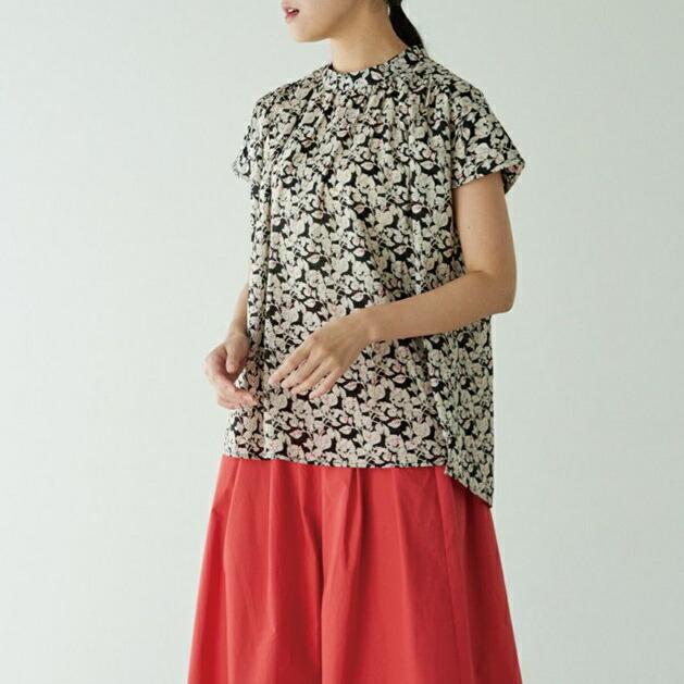 Pont de Chalons（ポンデシャロン） リーフプリントブラウス Tシャツ 