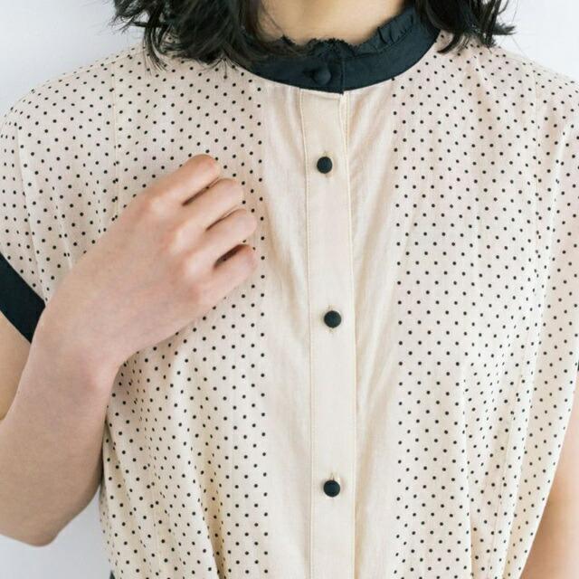 PONT DE CHALONS ポンデシャロン パネルドットワンピース ブラウス