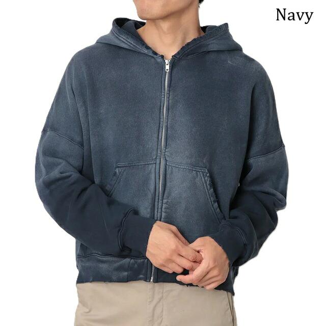 MOOJIMOOJI ジップ パーカー OVERSIZED ZIPUP HOODIE AGED