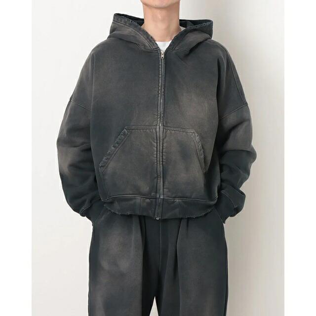 MoojiMooji フルジップフーディー MOOJIMOOJI OVERSIZED ZIPUP HOODIE AGED ムージームージー / オーバー